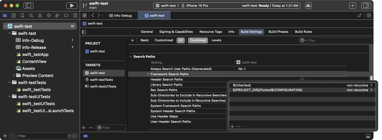 Update **Framework Search Paths** in Xcode
