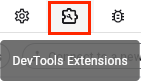 Screenshot of DevTools Extensions dialog button